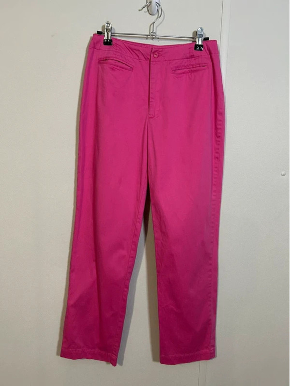 David Brooks Petites 4P Hot Pink Straight Leg Chino Pants